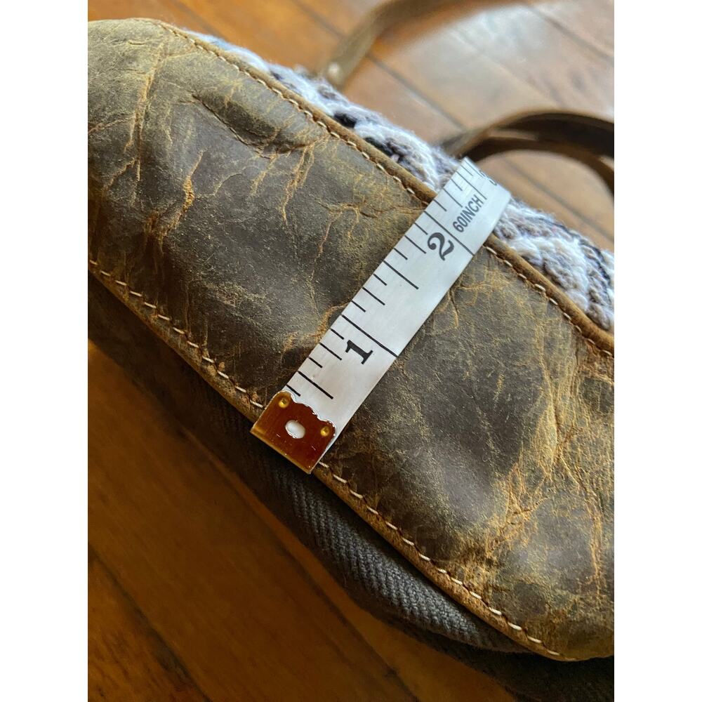 MYRA BAG Boho/Western Woven Cotton Crossbody Bag w/Leather Trim - Picture 13 of 13